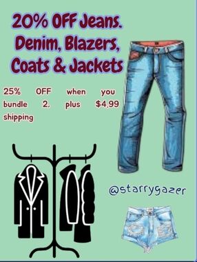 🔥20% OFF DENIM & JEANS, BLAZERS, COATS, JACKETS  @Starrygazer